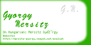gyorgy mersitz business card